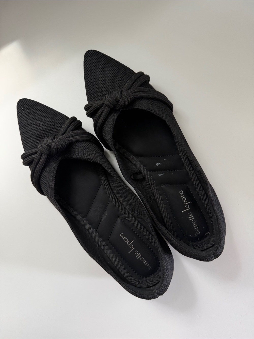 Nanette Lepore Black Pointed Knot Flats